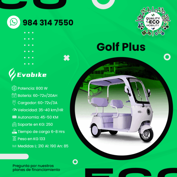 Post-08-SQR-Golf-PLUS Triciclo Eléctrico GOLF PLUS